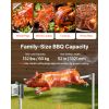 Rotisserie Grill, AC120V 8 Level Height Electric Rotisserie Grill Kit, BBQ Grills Rotisseries Kit with 132 lbs Load Capacity, 38W Motor
