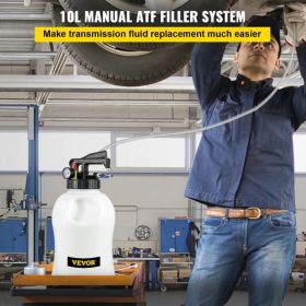 VEVOR Transmission Fluid Pump 2 Way Manual ATF Refill System Dispenser, Oil And Liquid Extractor 10 Liter Large Capacity (Option: Suit)
