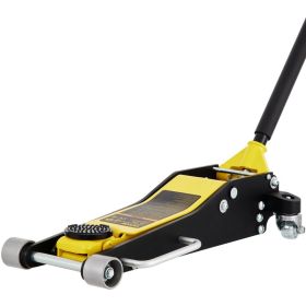 3-ton Low Profile Aluminum Steel Racing Car Landing Jack Dual Lifting Car Automatic, Banned Platform Temu (Option: Yellow)