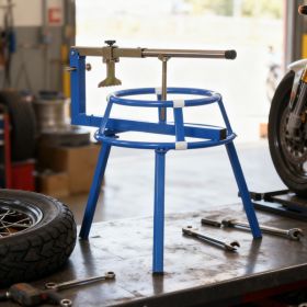Motorcycle Tire Changing Stand Durable Steel Machine With Adjustable Bead Popper And Leverage Handle For 16'' - 24'' Multi Size, Tikt0k Sale Proh (Option: Blue)