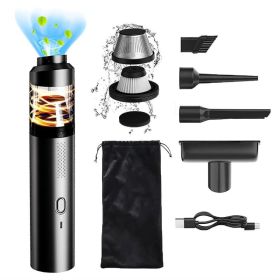 Brushless Car Vacuum Cleaner, 15000Pa, Cordless, 2 Speeds, Type-C Fast Charging, Handheld Car Home Portable Handheld Vacuum Cleaner (Option: Black)