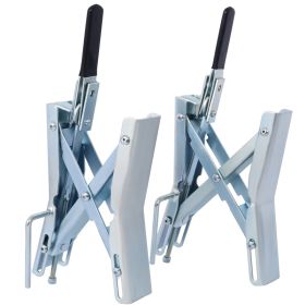 Quick Lock Wheel Chocks, Universal Quick Lock Tire Chocks For Dual Axle Vehicles, Pair Of (Option: Steel)