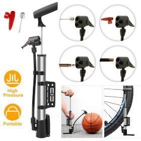 Mini Bike Portable Bicycle Tire Inflator Ball Air W Mount Frame For Mountain Road Bike (Option: Black)